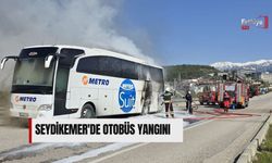 Seydikemer'de Otobüs Yangını