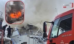 Bodrum'da Sadri Şener'in Motoryatında Yangın Çıktı