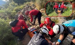 Likya Yolunda Mahsur Kalan Yaralı Kadın, 4 Saatte Kurtarıldı