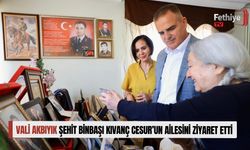 Vali Akbıyık Şehit Binbaşı Kıvanç Cesur’un Ailesini Ziyaret Etti