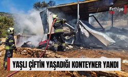 Yaşlı Çiftin Yaşadığı Konteyner Yandı