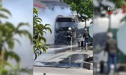 Göcek’te Akaryakıt İstasyonunda Korkutan Tır Yangını