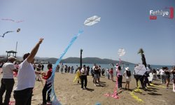 Akyaka Sahilinde Gökyüzü Uçurtmalarla Renklendi