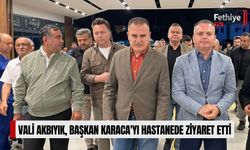 Vali Akbıyık, Başkan Karaca'yı Hastanede Ziyaret Etti