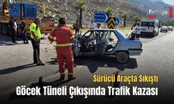 Göcek Tüneli Çıkışında Trafik Kazası: Sürücü Araçta Sıkıştı