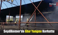 Seydikemer’de Ahır Yangını Korkuttu