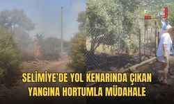 Selimiye’de Yol Kenarında Çıkan Yangına Hortumla Müdahale