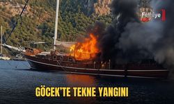 Göcek’te Tekne Yangını
