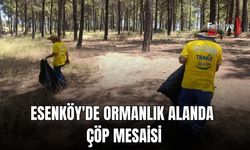 Esenköy'de Ormanlık Alanda Çöp Mesaisi