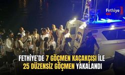 Fethiye’de 7 Göçmen Kaçakçısı İle 25 Düzensiz Göçmen Yakalandı