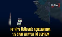 Fethiye Ölüdeniz Açıklarında 1,5 Saat Arayla İki Deprem
