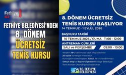 Fethiye Belediyesi'nden 8. Dönem Ücretsiz Tenis Kursu