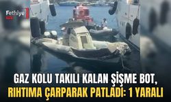Gaz Kolu Takılı Kalan Şişme Bot, Rıhtıma Çarparak Patladı: 1 Yaralı