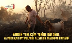 Yangın Yerleşim Yerine Dayandı, Vatandaşlar Hayvanlarını Alevlerin Arasından Kurtardı