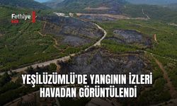 Yeşilüzümlü'de Yangının İzleri Havadan Görüntülendi