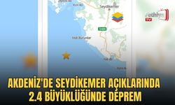 Akdeniz'de Seydikemer Açıklarında 2.4 Büyüklüğünde Deprem