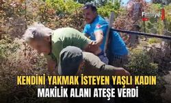 Kendini Yakmak İsteyen Yaşlı Kadın Makilik Alanı Ateşe Verdi