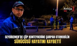 Seydikemer’de Çöp Konteynerine Çarpan Otomobilin Sürücüsü Hayatını Kaybetti