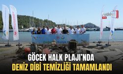 Göcek Halk Plajı'nda Deniz Dibi Temizliği Tamamlandı