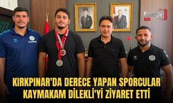 Kırkpınar'da Derece Yapan Sporcular Kaymakam Dilekli'yi Ziyaret Etti