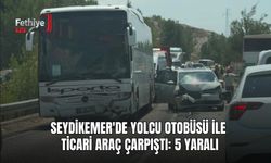 Seydikemer'de Yolcu Otobüsü İle Ticari Araç Çarpıştı: 5 Yaralı
