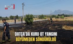 Datça'da Kuru Ot Yangını Büyümeden Söndürüldü