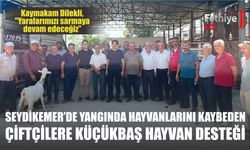 Seydikemer’de Yangında Hayvanlarını Kaybeden Çiftçilere Küçükbaş Hayvan Desteği