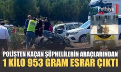 Polisten Kaçan Şüphelilerin Araçlarından 1 Kilo 953 Gram Esrar Çıktı