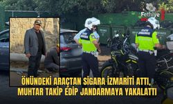 Önündeki Araçtan Sigara İzmariti Attı, Muhtar Takip Edip Jandarmaya Yakalattı