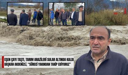 Eşen Çayı Taştı, Tarım Arazileri Sular Altında Kaldı