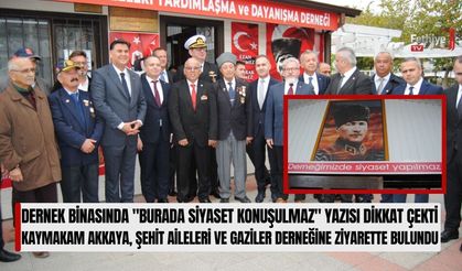 Dernek Binasında "Burada Siyaset Konuşulmaz" Yazısı Dikkat Çekti