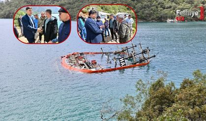 Başkan Karaca, Batan Teknede İncelemelerde Bulundu