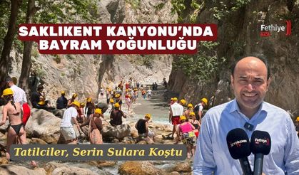 Saklıkent Kanyonu'nda Bayram Yoğunluğu