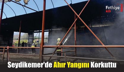 Seydikemer’de Ahır Yangını Korkuttu