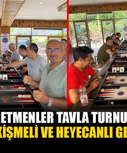 Fethiye'deki Öğretmenler Tavla Turnuvası, Çekişmeli Ve Heyecanlı Geçti