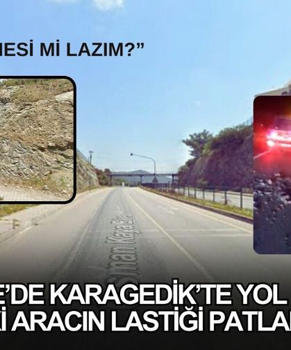 Fethiye’de Karagedik’te Yol Çöktü: İki Aracın Lastiği Patladı
