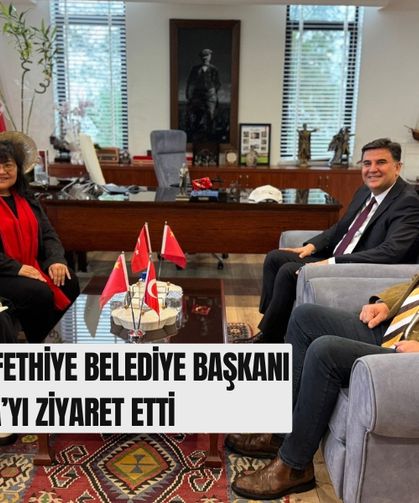 Çinli Heyet, Fethiye Belediye Başkanı Alim Karaca’yı Ziyaret Etti