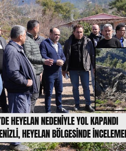 Seydikemer’de Heyelan Nedeniyle Yol Kapandı
