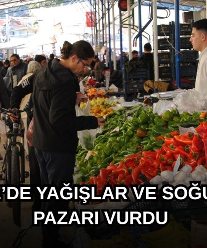 Fethiye’de Yağışlar Ve Soğuk Hava Pazarı Vurdu