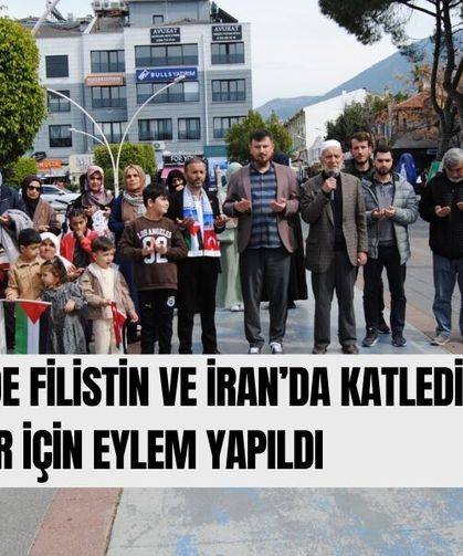 Fethiye’de Filistin Ve İran’da Katledilen Çocuklar İçin Eylem Yapıldı