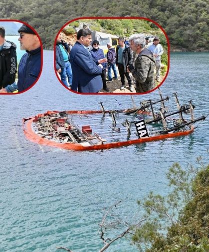 Başkan Karaca, Batan Teknede İncelemelerde Bulundu