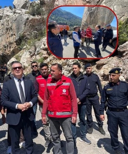 Kaymakam Akkaya, Faralya Yolunda Çalışmaları Yerinde İnceledi