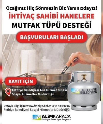 İhtiyaç Sahiplerine Mutfak Tüpü Desteği Başlıyor