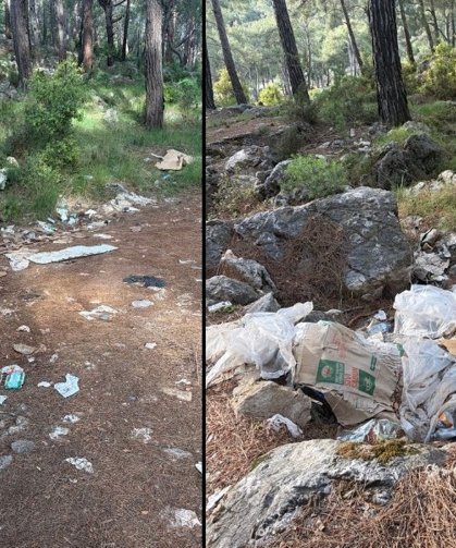 Kayaköy’de Çöp Tepkisi: “Doğa ile Sevişmeyelim”
