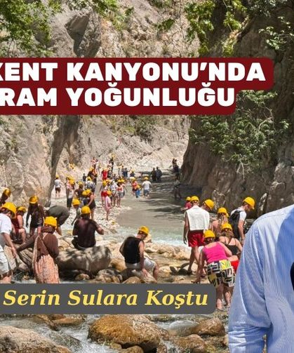 Saklıkent Kanyonu'nda Bayram Yoğunluğu