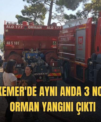 Seydikemer'de Aynı Anda 3 Noktada Orman Yangını Çıktı, Büyümeden Söndürüldü