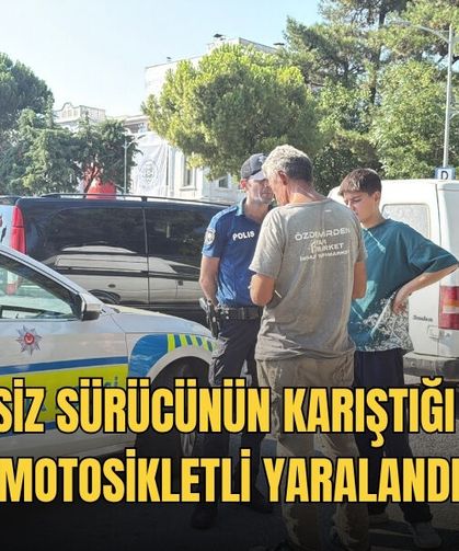 Ehliyetsiz Sürücünün Karıştığı Kazada Motosikletli Yaralandı