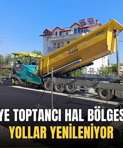 Fethiye Toptancı Hal Bölgesinde Yollar Yenileniyor
