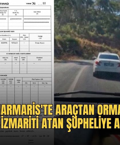 Marmaris'te Araçtan Ormana Sigara İzmariti Atan Şüpheliye Adli İşlem