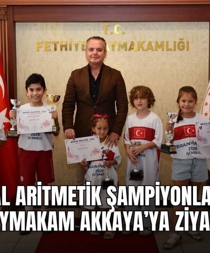 Mental Aritmetik Şampiyonlarından Kaymakam Akkaya’ya Ziyaret